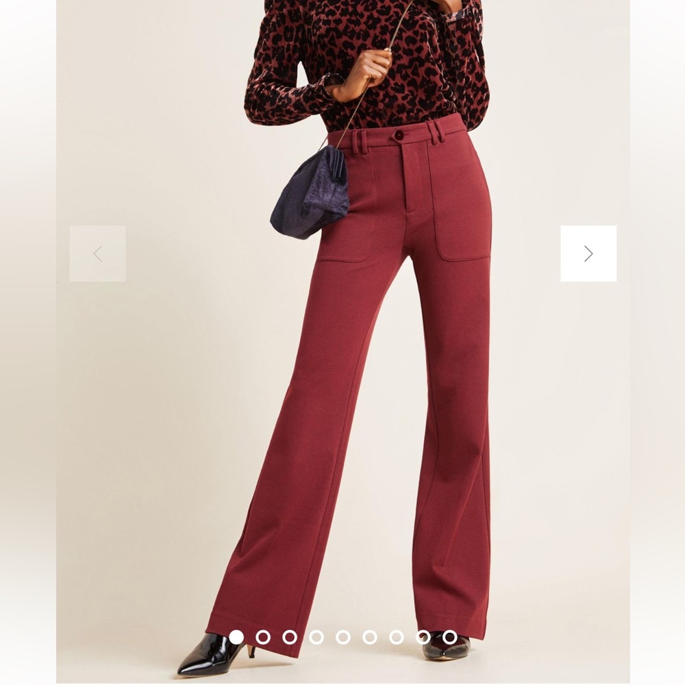 Anthropologie The Essential Trouser Burgundy